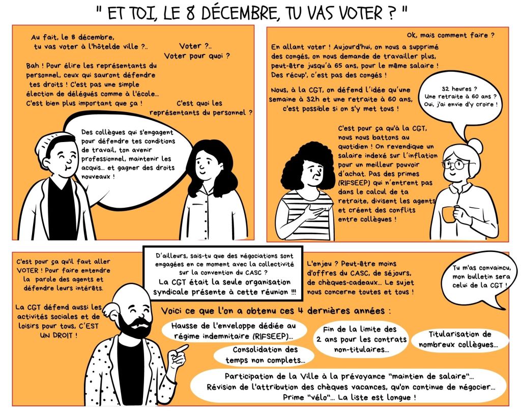 Bande dessinée élections Lanester 8 décembre