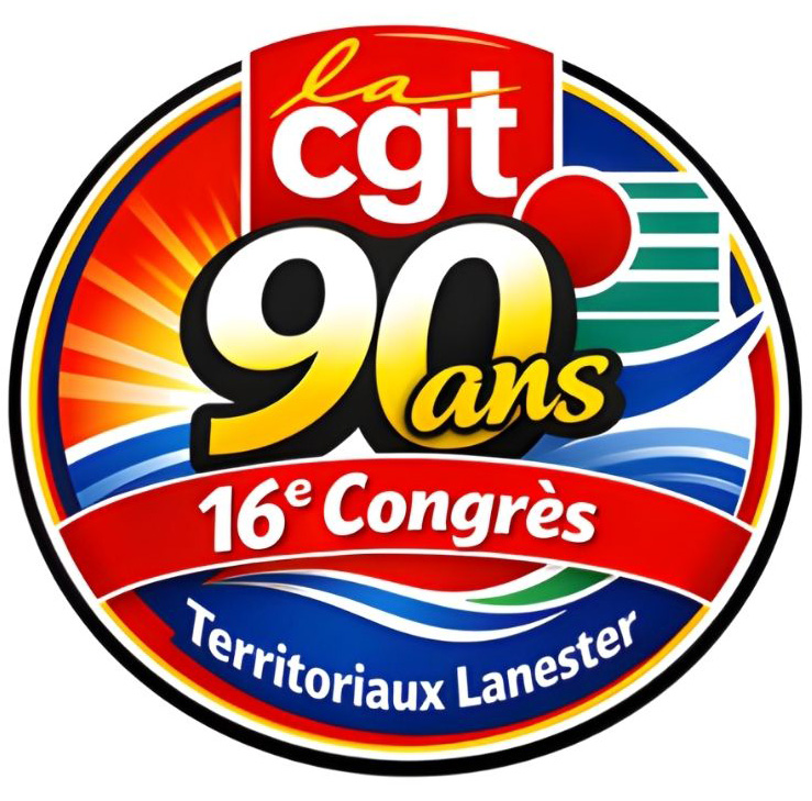 logo 90 ans CGT territoriaux Lanester